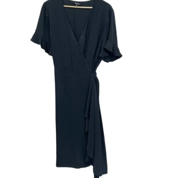 Madewell Ruffle-Sleeve Wrap Dress Size XS - Picture 3 of 4